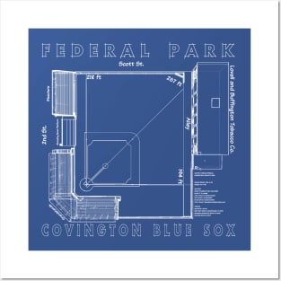 Covington Blue Sox - Federal Park blueprints Posters and Art